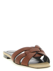 Brown Calfskin Slides