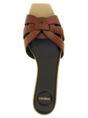 Brown Calfskin Slides