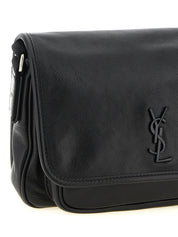 Black Calfskin Crossbody Bag