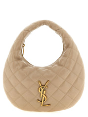 Beige Lamb Leather Handbag