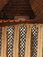 Brown Raffia Shoulder Bag