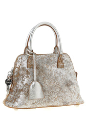 Silver Lambskin Handbag