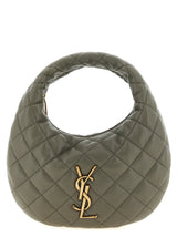 Gray Lamb Leather Handbag