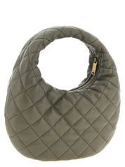 Gray Lamb Leather Handbag