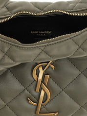 Gray Lamb Leather Handbag