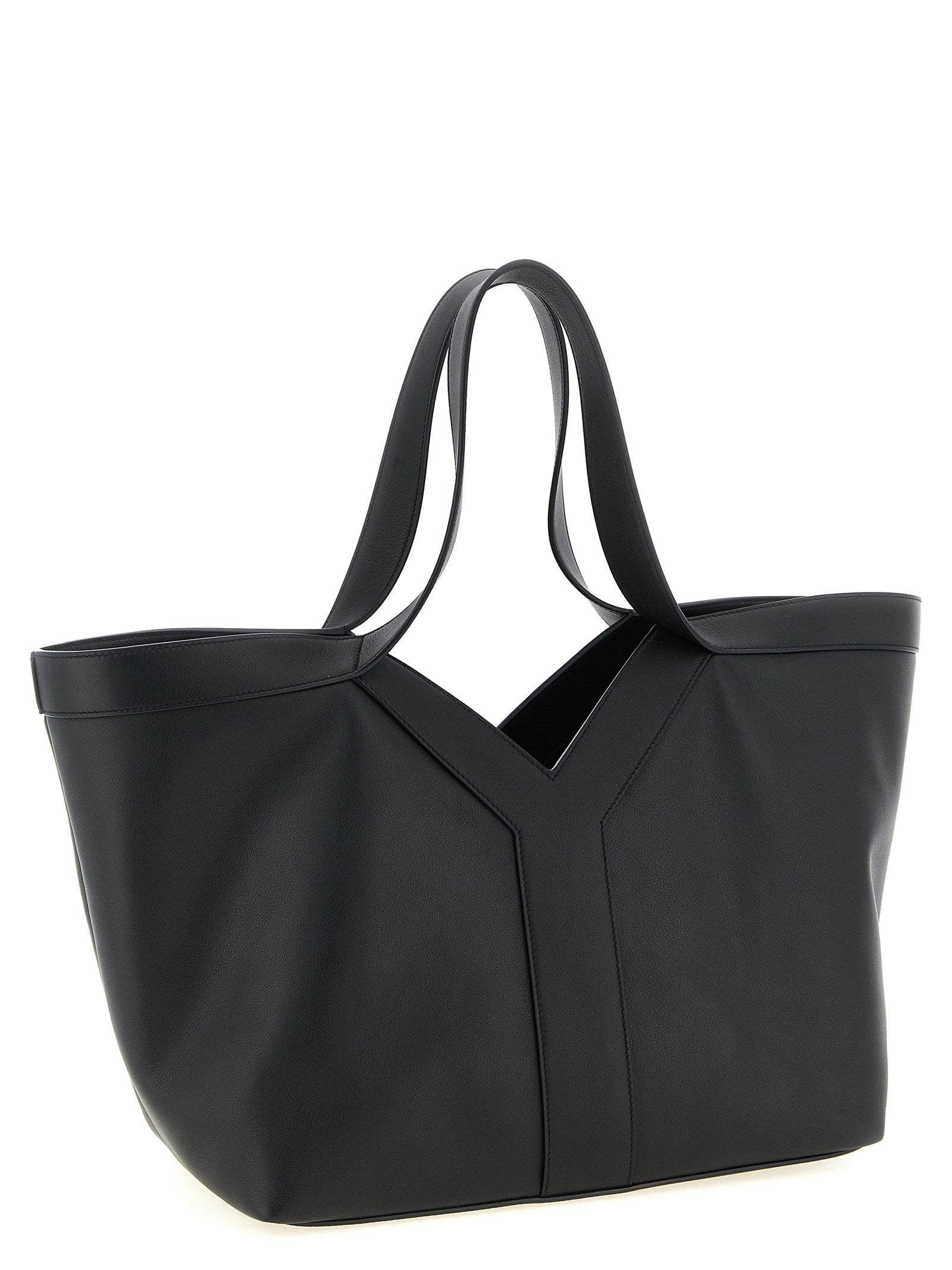 Black Calfskin Tote Bag