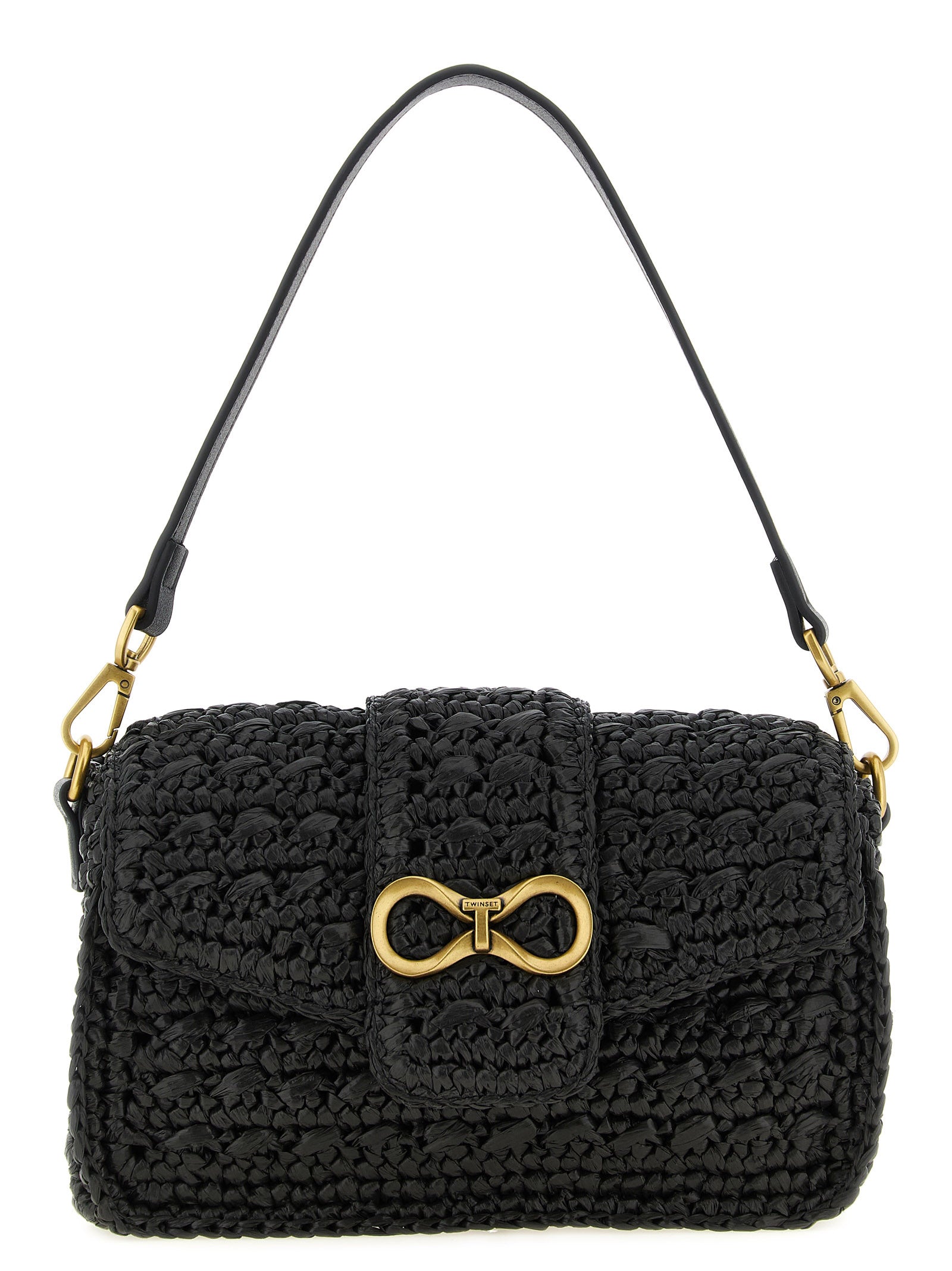 Black Polypropylene Crossbody Bag