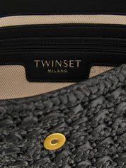 Black Polypropylene Crossbody Bag