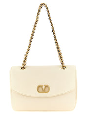 White Lamb Leather Shoulder Bag