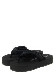 Black Viscose Slides