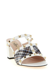 Valentino Garavani White Polyester Platform Sandals