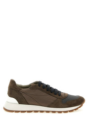 Brunello Cucinelli Bicolor Calfskin Athletic Sneakers
