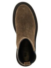 Brunello Cucinelli Brown Calfskin Ankle Boots