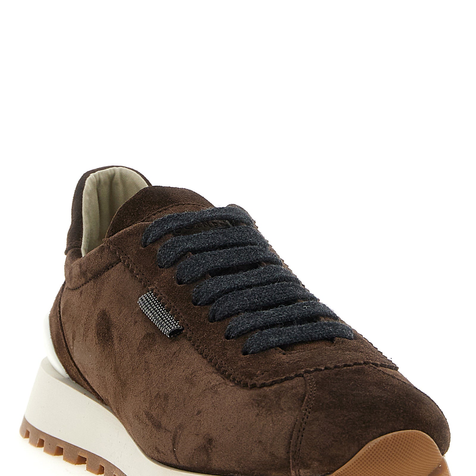 Brunello Cucinelli Brown Calfskin Athletic Sneakers Brunello Cucinelli