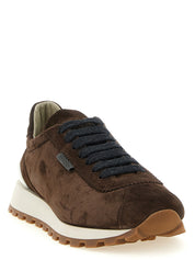 Brunello Cucinelli Brown Calfskin Athletic Sneakers