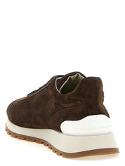 Brunello Cucinelli Brown Calfskin Athletic Sneakers