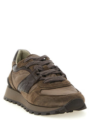Brunello Cucinelli Bicolor Calfskin Athletic Sneakers