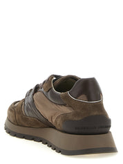 Brunello Cucinelli Bicolor Calfskin Athletic Sneakers