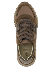 Brunello Cucinelli Bicolor Calfskin Athletic Sneakers