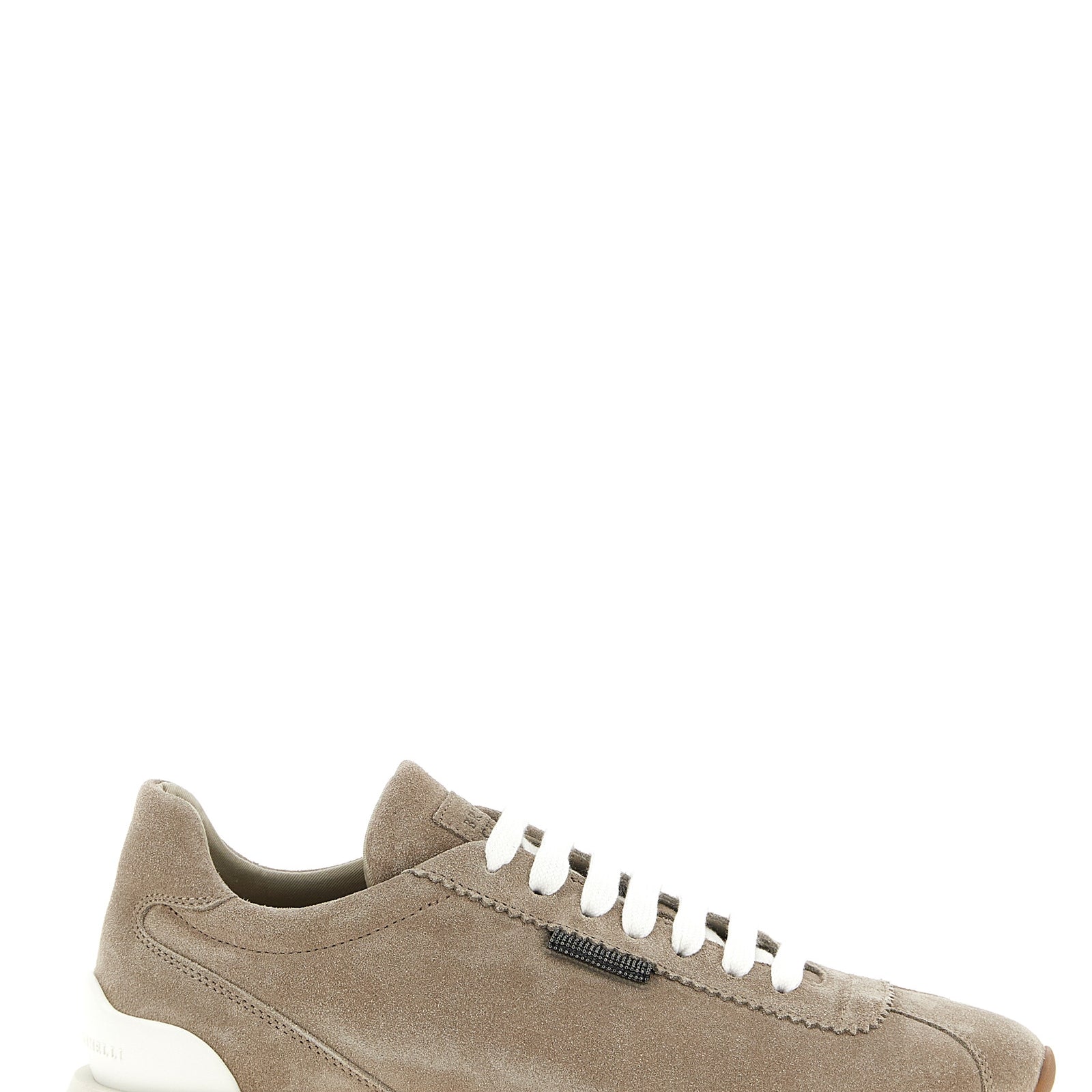 Brunello Cucinelli Beige Calfskin Athletic Sneakers Brunello Cucinelli
