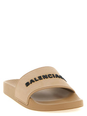 Balenciaga Beige Plastic Slides