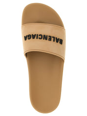 Balenciaga Beige Plastic Slides