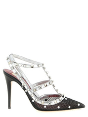 Multicolor Polyester High Heel Pumps