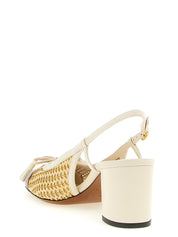 Valentino Garavani Beige Goatskin Mid Heel Pumps