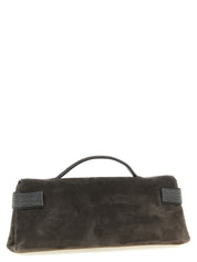 Brown Calfskin Clutch Bag