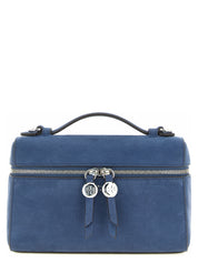 Blue Lamb Leather Handbag