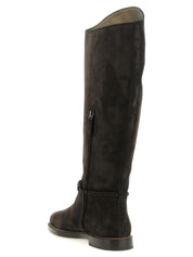 Brunello Cucinelli Black Calfskin Over The Knee