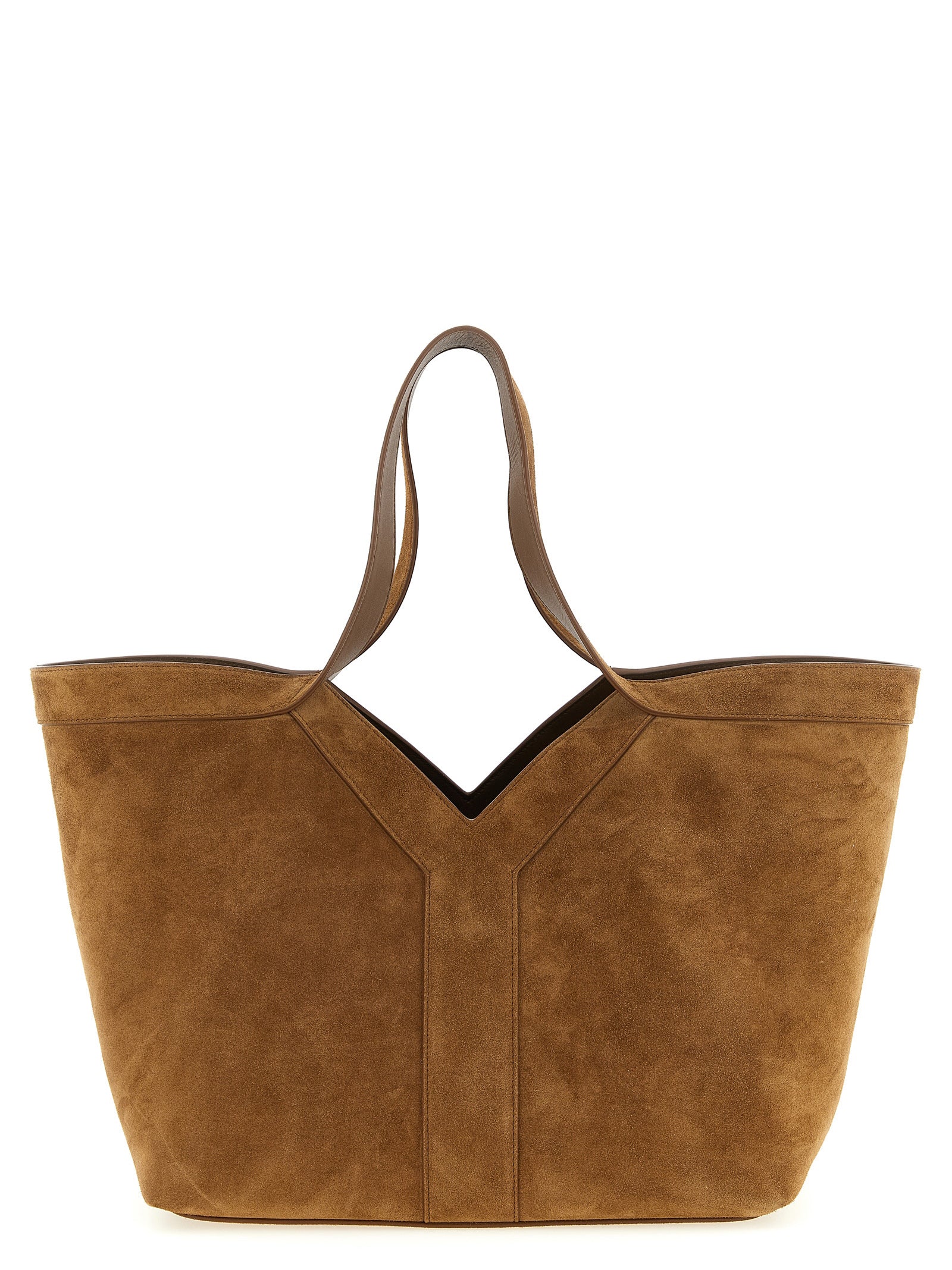 Saint Laurent Brown Calfskin Tote Bag