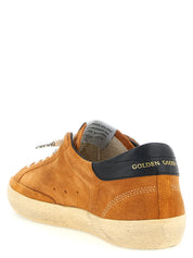 Orange Cowhide Low Top Sneakers