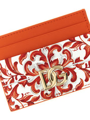 Orange Calfskin Cardholder