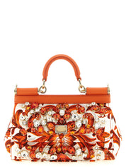 Orange Cotton Handbag