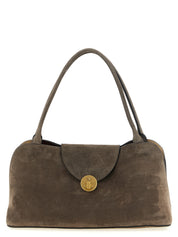 Brown Calfskin Shoulder Bag