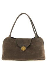 Brown Calfskin Shoulder Bag