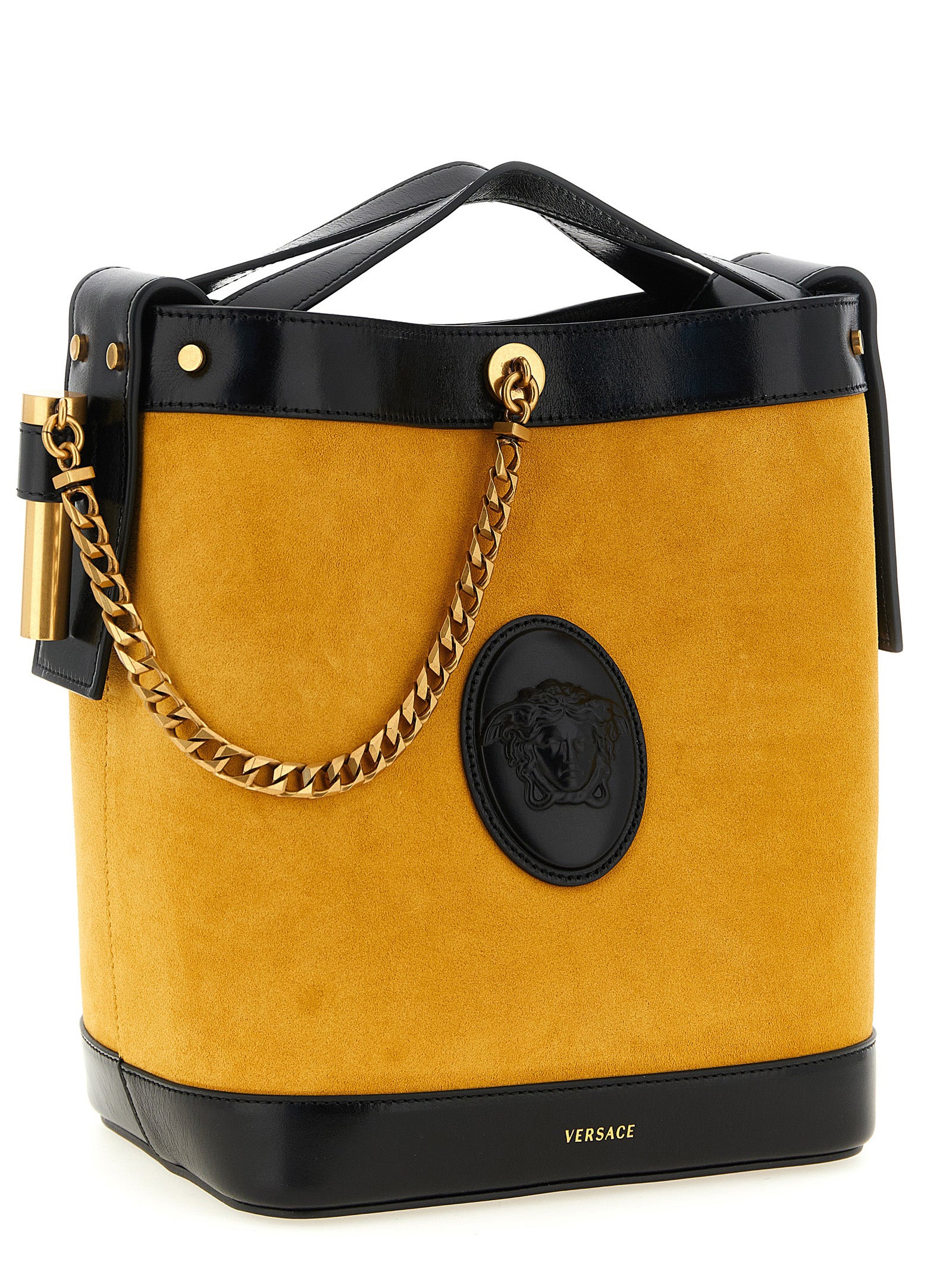 Bicolor Calfskin Shoulder Bag