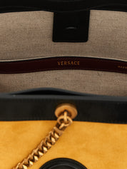 Bicolor Calfskin Shoulder Bag