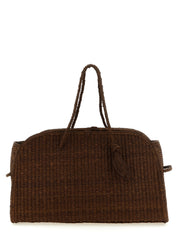 Brown Raffia Tote Bag