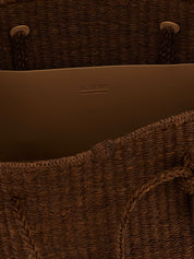 Brown Raffia Tote Bag