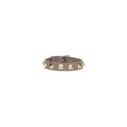 Valentino Garavani Gray Calf Leather Bos Taurus Bracelet