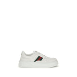 Gucci White Calf Leather Bos Taurus Chunky Sneakers