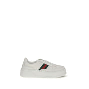 White Calf Leather Bos Taurus Chunky Sneakers