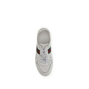 Gucci White Calf Leather Bos Taurus Athletic Sneakers
