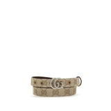 Beige Fabric Thin Belt