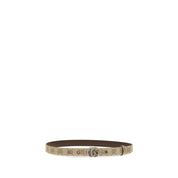 Beige Fabric Thin Belt