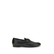 Black Calf Leather Bos Taurus Slip-On Loafers