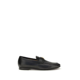 Black Calf Leather Bos Taurus Slip-On Loafers