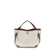 Beige Fabric Shoulder Bag